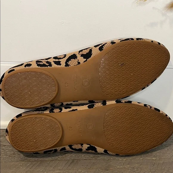 Vivaia Pointed-Toe Ballet Flats Dark Leopard Size EU 40 US 9 - Picture 10 of 13
